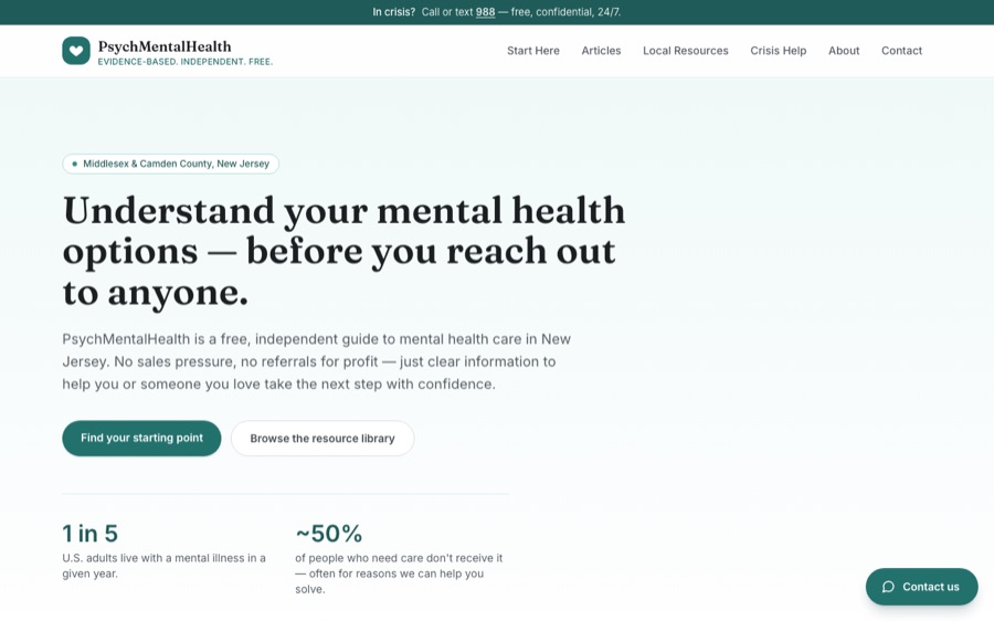 PsychMentalHealth.com — mental health care guide for New Jersey